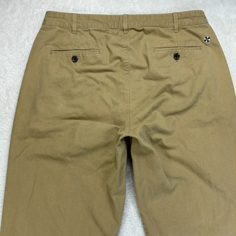 Castaway Nantucket Island Chino Pants Mens 34x32 Brown Plaid Lined Mid Rise
